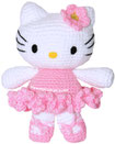 Tutoriel: bonjour kitty tissé crochet (amigurumi) danseur - ballet danseur Bonjour kitty