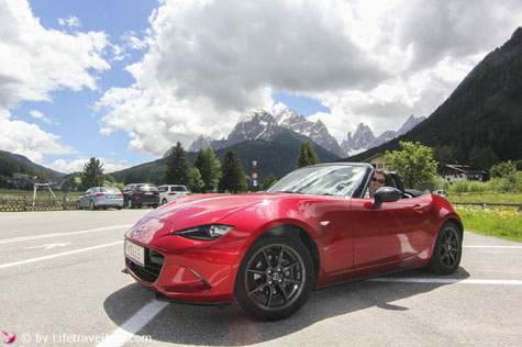 Roadtrip, Roadster, Mazda MX5, Veneto Italien, Drei Zinnen, Lifetravellerz