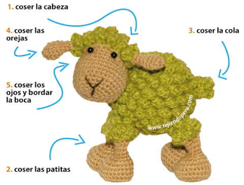 Tutorial: oveja amigurumi (crochet sheep)