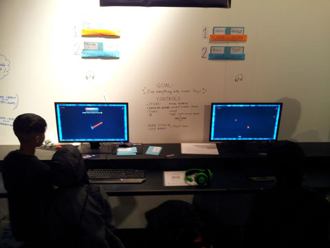 At EGX, after 2 days, I wrote the controls to the wall in the hopes it would help and reduce the number of times I'd have to explain the game. Most people ignored it even if they were struggling, though.