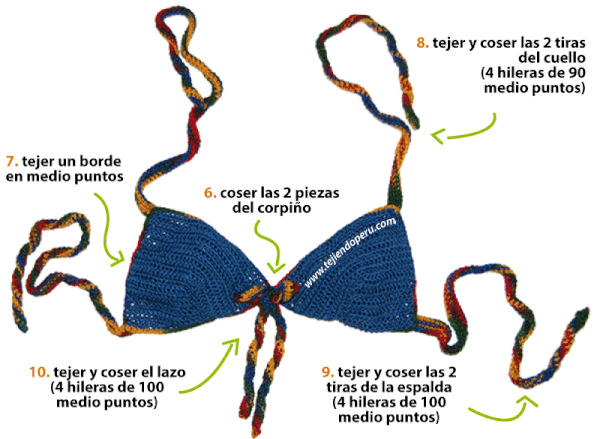 Bikini Tejido A Crochet Tejiendo Per