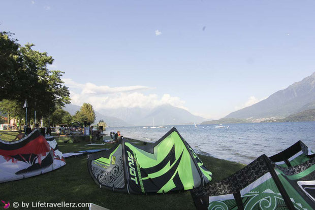 Kitespot in Dongo am Lago di Como
