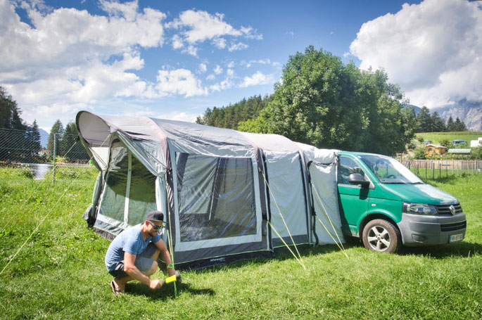 Luftvorzelt für den VW Bus