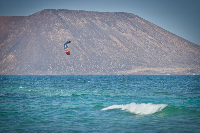 Kitefoilen in Corralejo