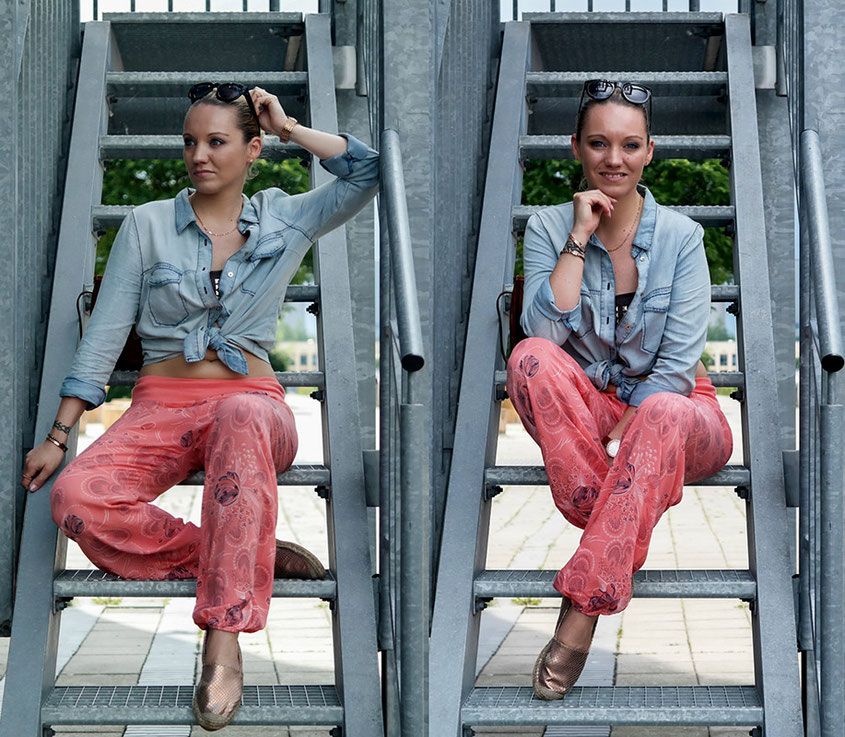 Outfit Ibiza City Style with my beloved Palazzo Pants, Denim Shirt, Fringe Bag & Espadrilles | hot-port.de | 30+ Fashion Blog
