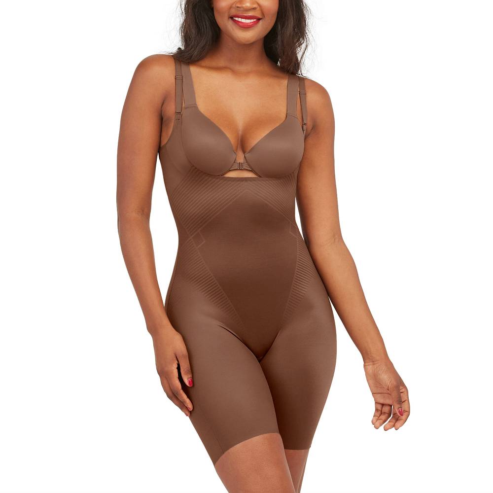 Spanx Thinstincts Open Bust Mid Thigh Bodysuit Marie Jo Primadonna Twist Lingerie Swim