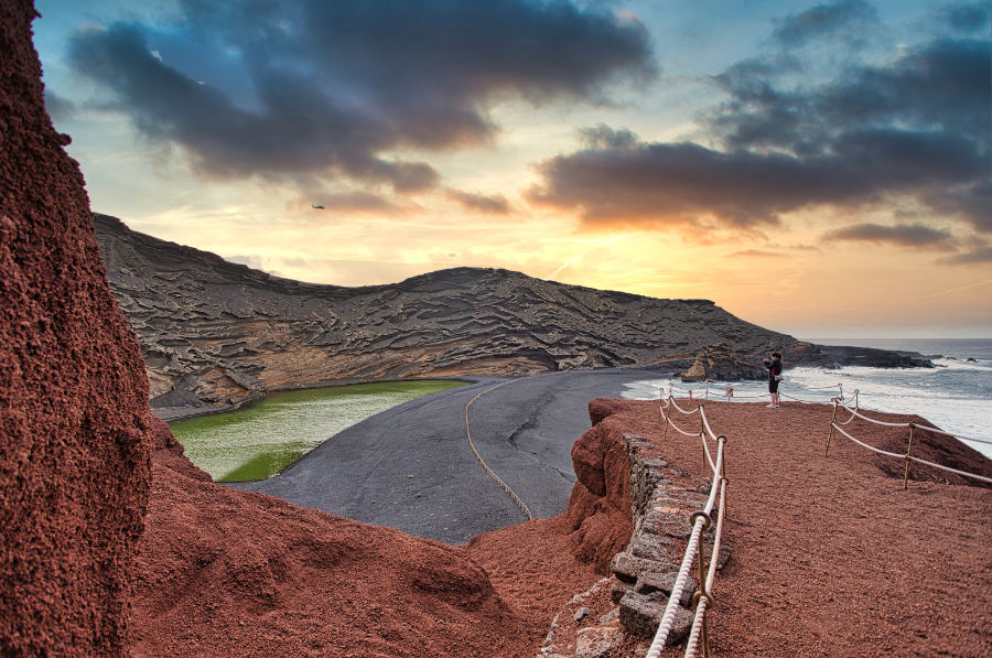 El lago verde Lanzarote