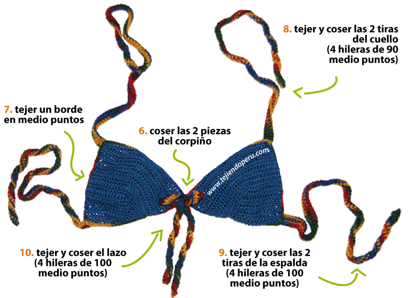 Bikini Tejido A Crochet Tejiendo Per