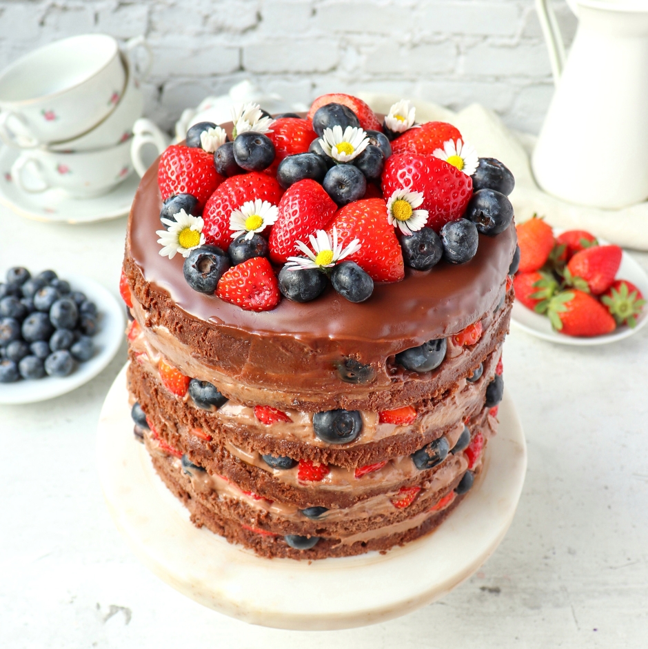 Nutella Beeren Naked Cake Mrswestisbakings Webseite