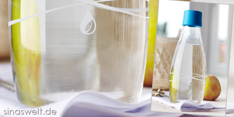 Plastik sparen, Glasflasche, Review, Empfehlung, Test, Tipp, Trinkflasche für unterwegs, ökotipps, ökologisch, grüne tipps, camping, retap, wasser, trinken, wasserhaushalt, wasserbedarf