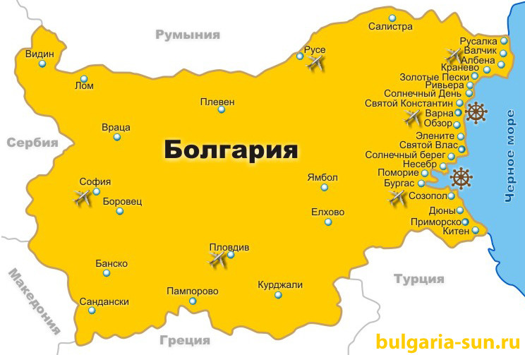 Где находится болгария на карте Где находится болгария на карте