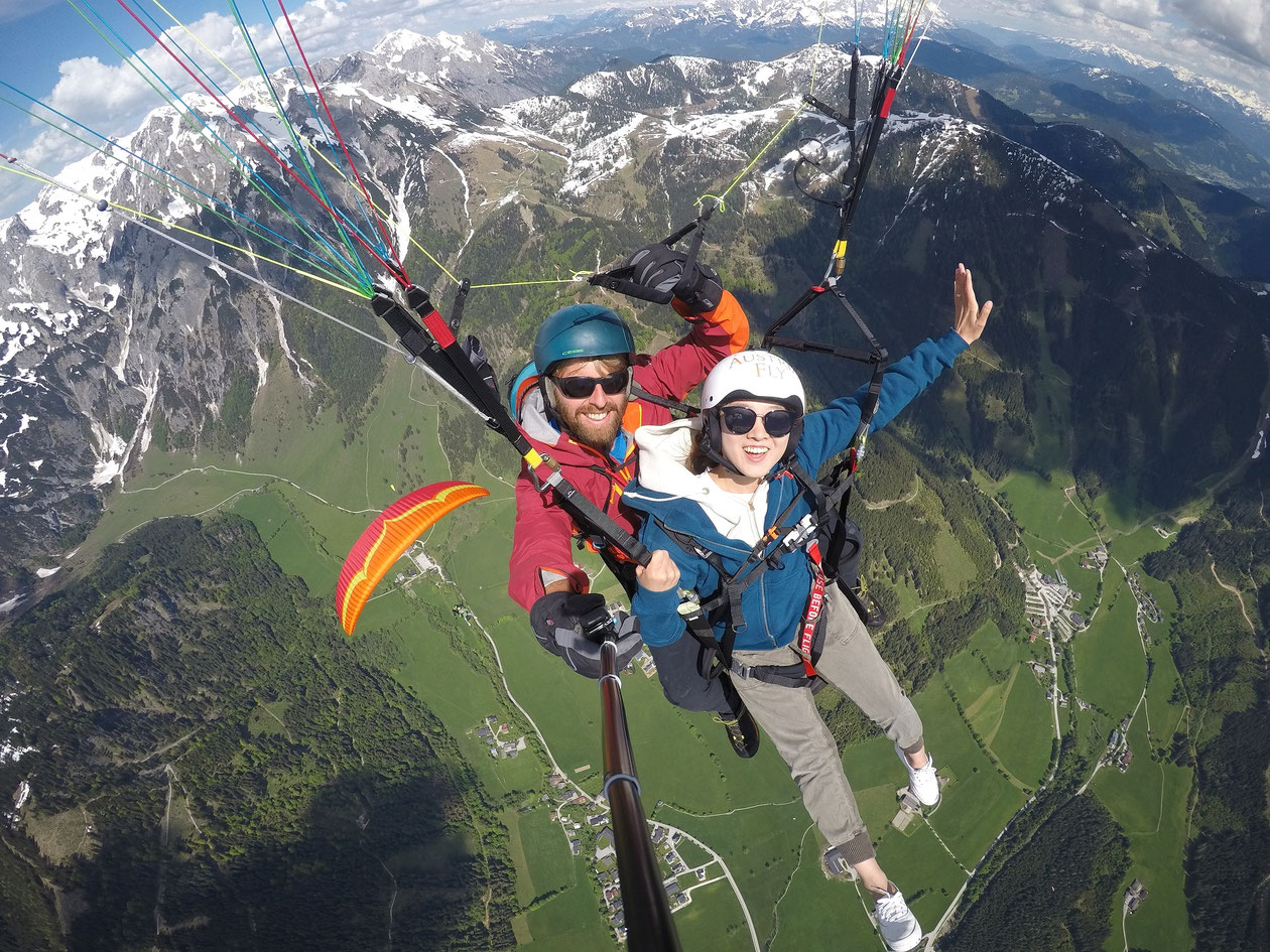 Tandemflug über Werfenweng mit Alpenblick