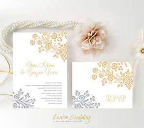 Gold And Silver Invitations 7