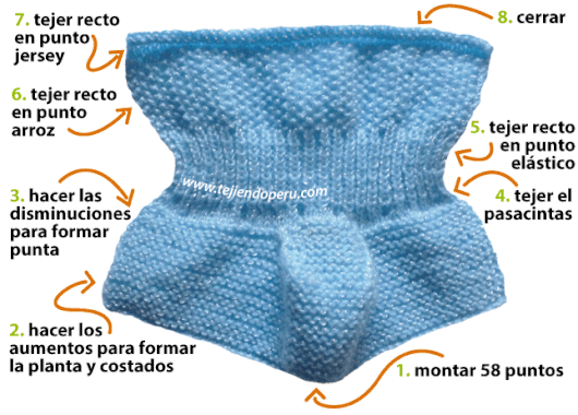 Botines tejidos a palillo - Imagui