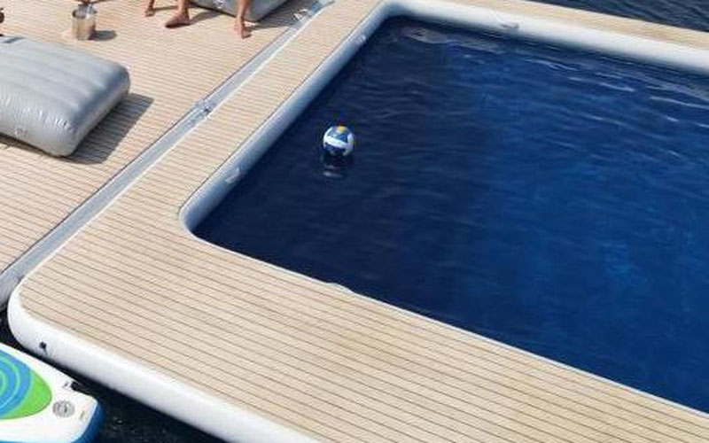 5 x 6m Sea Pool with full walkway by Superyacht Inflatables