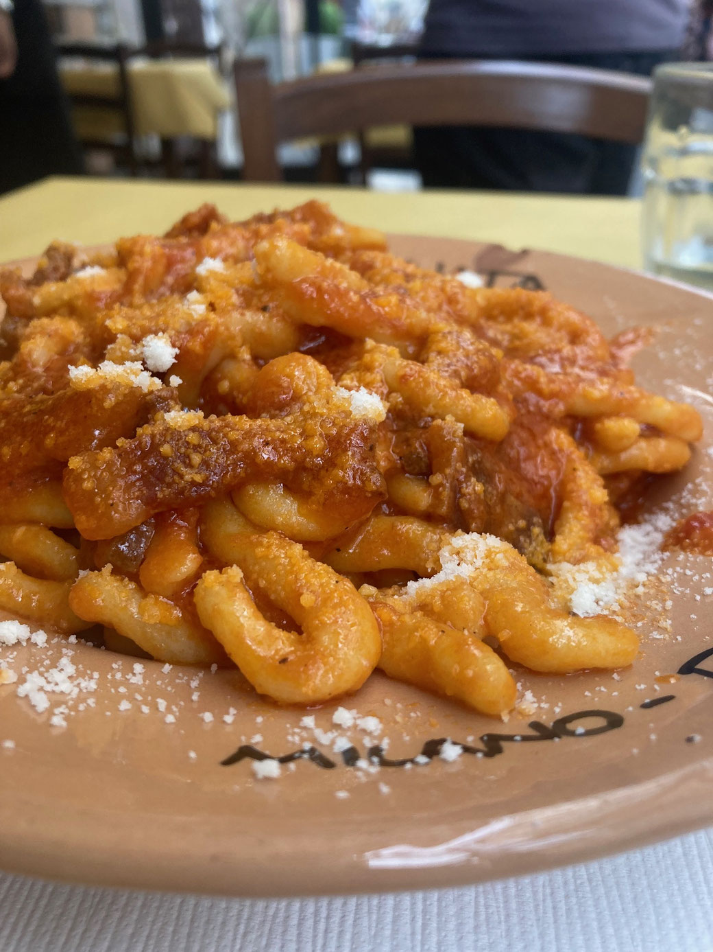 Pasta essen am Campo de Fiori