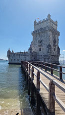 Leider kann der Torre de Belém über den Steg ...
