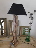 Tischlampe, Eichenfragmente, H=81cm (2.51)