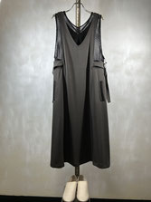 メッシュ地×カットソー レイヤード風ジャンスカ フォーユー価格　4,580円(税込)