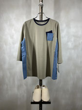 カットソー＆布帛コンビ７分袖  フォーユー価格　2,880円(税込)   