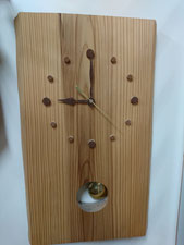 木工品　時計　壁掛けタイプ