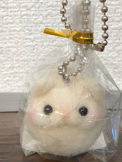 Rook 猫チャーム(白猫) ¥1,320 フェルト、ボールチェーン ※2個あります 40㎜×40㎜×40㎜ チェーン10㎝