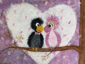 lovebirds Leinwand Kunstdruck Malerei Kunst Tierart