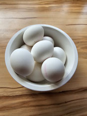 Eier für Eiersalat in einer Schüssel