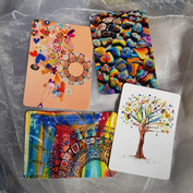 Eulen herzen smile kunst postkarten farben foto