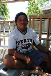 local man from klunglung ( Bali ) supporting to rescue turtle nest