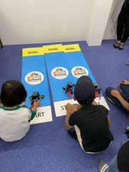 ヒューマンロボット教室体験会のロボットレース