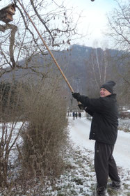 Nistkastenreinigung - Foto: Albert Brodbeck/NABU Metzingen