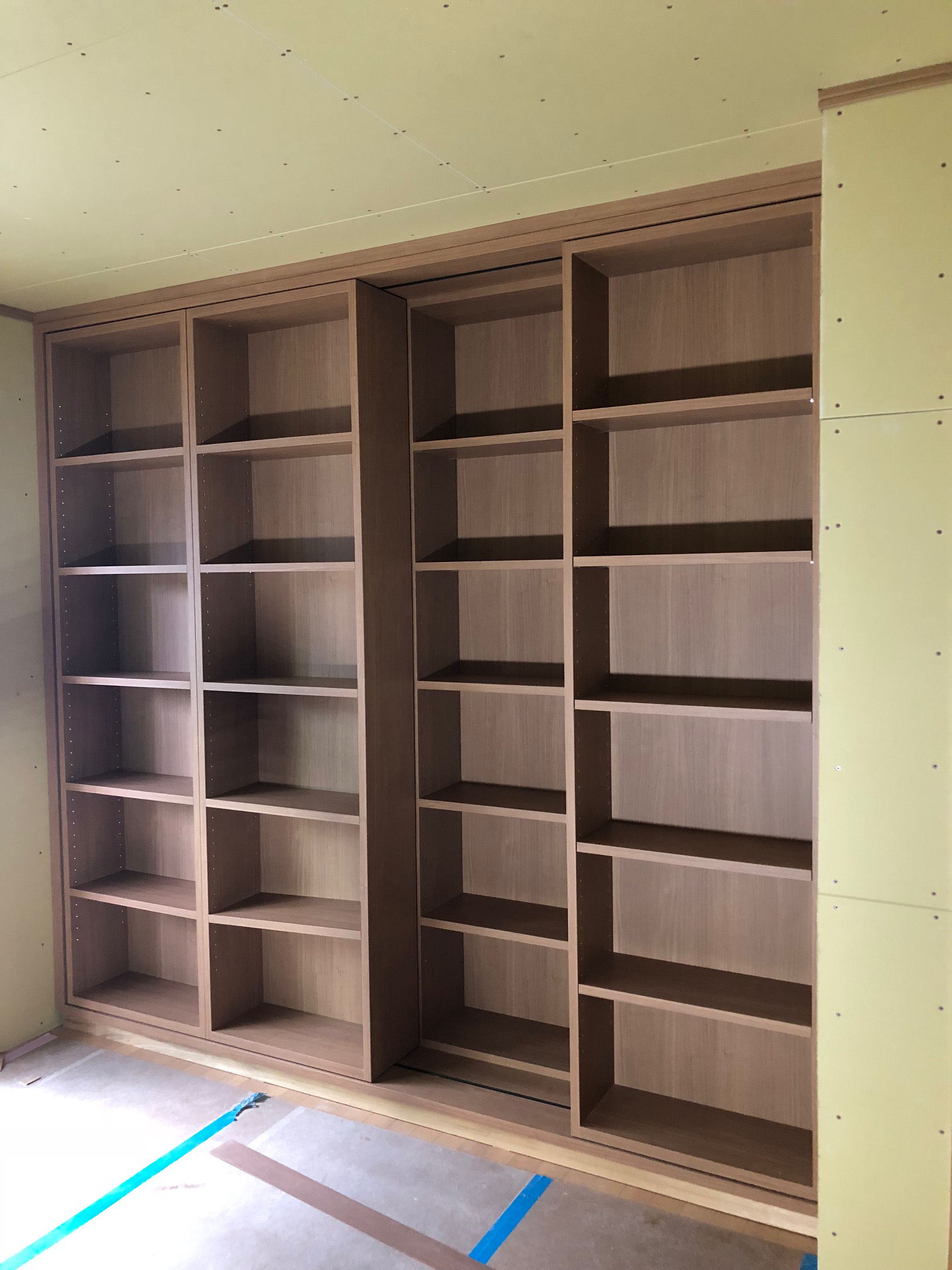 大容量のスライド式書庫/本棚 - 愛知 名古屋のオーダー家具 常磐家具製作所