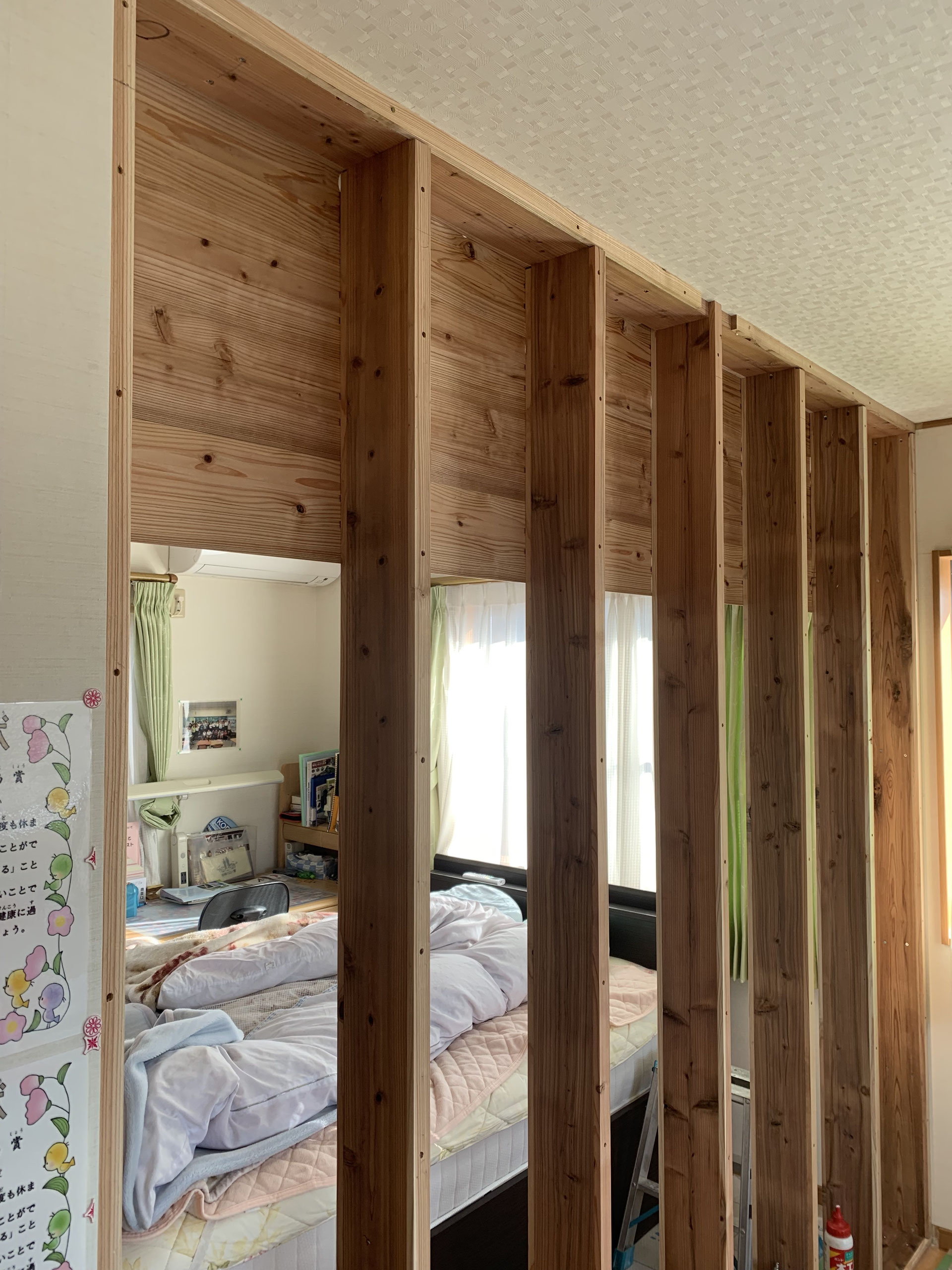 子供部屋の間仕切り 名古屋市で自然素材の心地いい住まいづくり 建築工房 Woodlife 子供部屋の間仕切り 名古屋市で自然素材の心地いい住まいづくり 建築工房 Woodlife