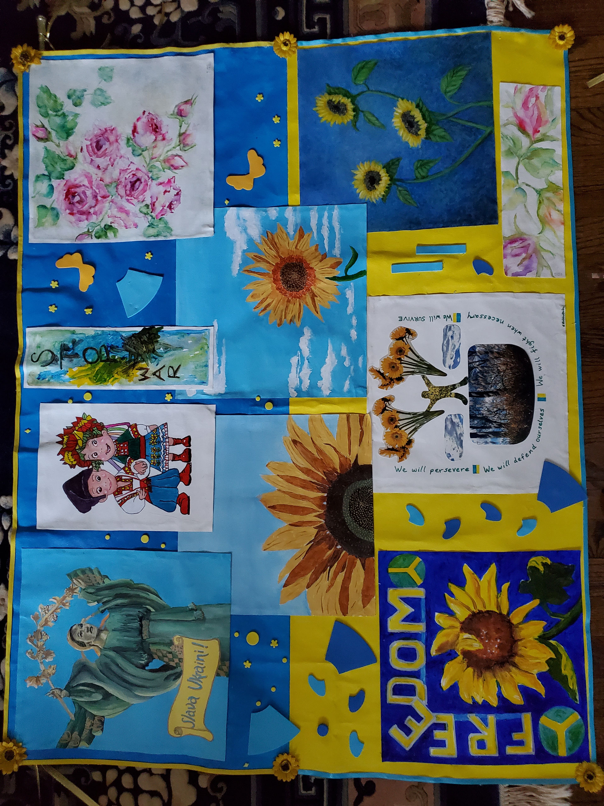 Quilt for Ukraine site of artsocietyofmonmouthcounty