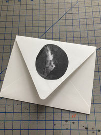Testing out art "dots" on the flap.... they're like gems or stones or marbles to me
