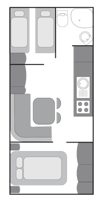 Grundriss Mietwohnwagen BASIC