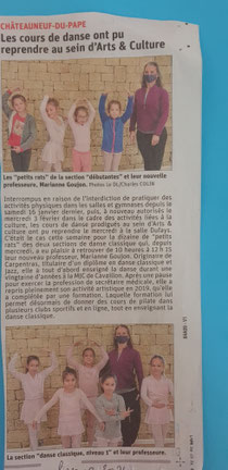 danse chateauneuf du pape vaucluse gymnastique