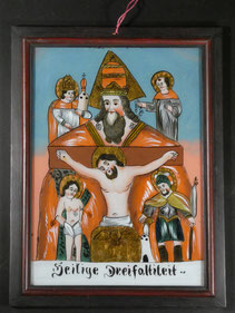 Großer Haussegen Hinterglasbild