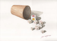 "A qué estamos jugando?. Acuarela. (30*24 cm).