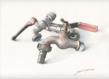 "Acumulando recuerdos". Acuarela. (30*24 cm).