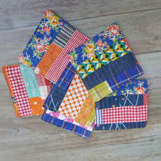 dessous de verres dessous de tasses en patchwork