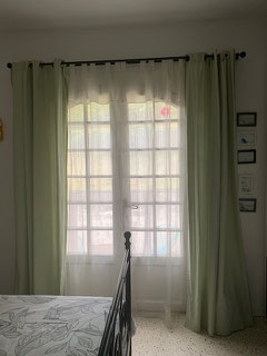 Doubles rideaux en lin, œillets ,chambre, cosy