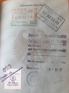 Stempel, Reisepass, Passstempel, coole, außergewöhnliche, Pass, seltene, entfernte Orte, DDR