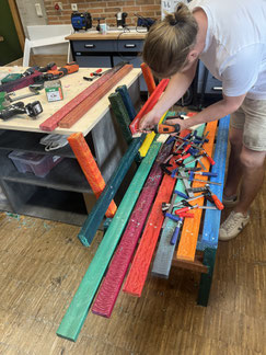 Komplett aus recycelten Kunststoff