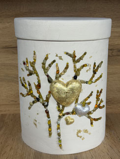 10-1002 Urne vergänglich "Baum-Herz Gold"