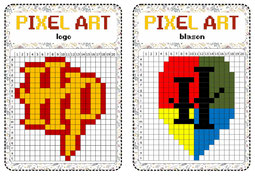 activité repérage quadrillage pixel art Harry Potter