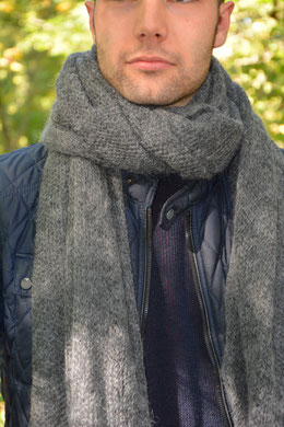 grande étole homme super kid mohair 