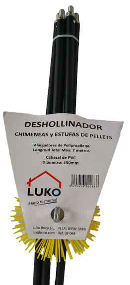 Deshollinador 7m PVC para chimeneas - diam. 150mm