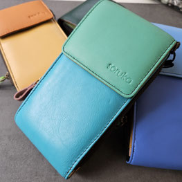 handytasche groß leder bunt 